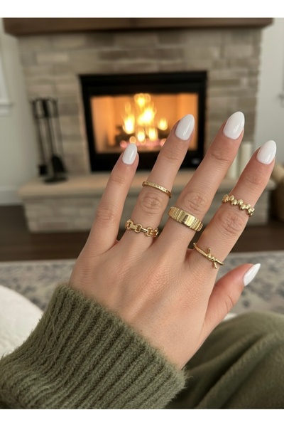Bel tempo Fashion Gold 5 Piece Joint Ring Set