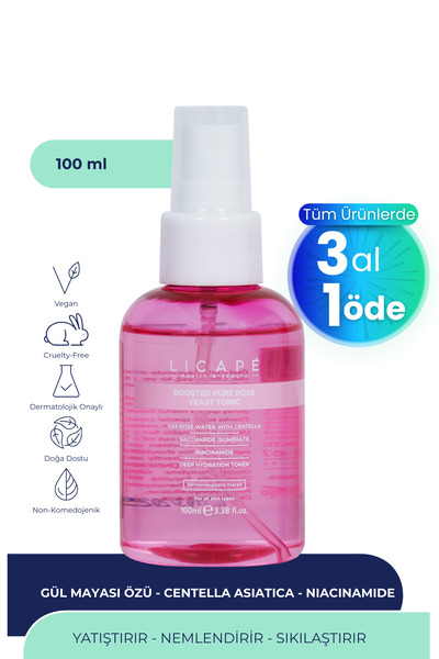 Licape Etkisi Arttırılmış Saf Gül Mayası Toniği 100ml