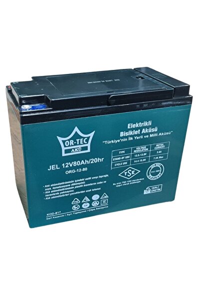 ORTEC 12v 80ah 6'lı Set Elektrikli Motosiklet Aküsü Uyumlu Elektrikli Bisiklet Aküsü