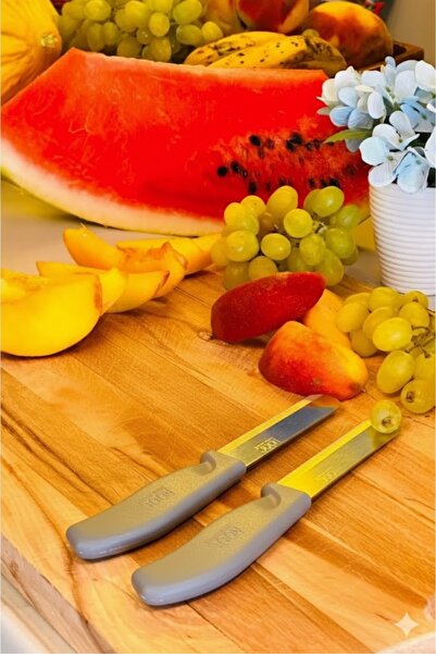 Rooc 2'li Ultra Keskin Tırtıklı Gri Bıçak Seti, 22 Cm %100 Garantili Paslanma...