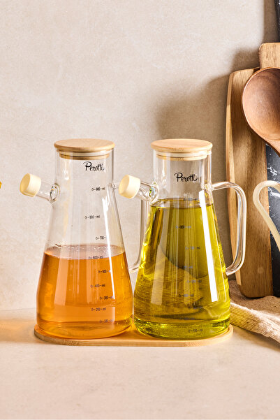 Perotti STD Gaella Bamboo 2’li 900ml Tepsili Yağlık-Sirkelik Seti 3 Parça Bor...
