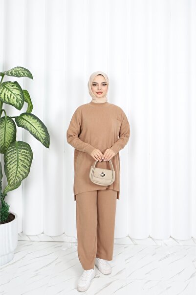 NİSUM MODA Knitwear Set with Knitted Pants