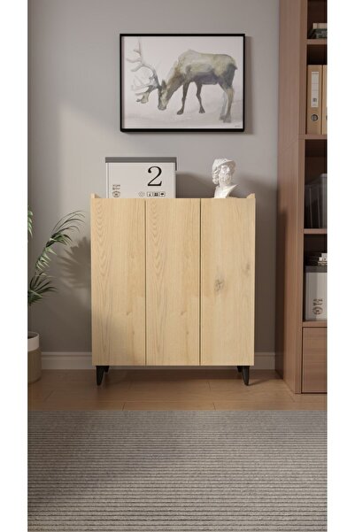 Mirobi İliana 3 Kapaklı 4 Raflı Çok Amaçlı Dolap, Banyo Dolabı, Mutfak Dolabı...