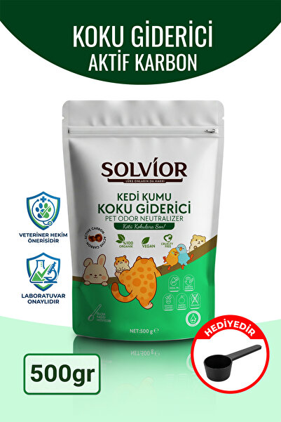 Solvior Kedi Kumu Koku Giderici Aktif Karbon 500 Gr