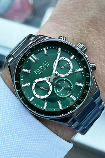 Ferrucci Erkek Kol Saati 3 Atm Su Geçirmez Füme Renk Çelik Kordon FRE2035C1