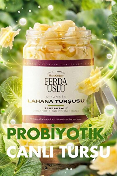 Fermente Mutfağım Organik Lahana Turşusu - Sauerkraut 600 g