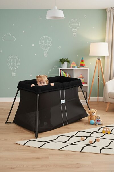 Svava Katlanabilir Seyahat Çocuk Park Yatağı Beşik Ve Bebek Oyun Parkı (SİYAH)