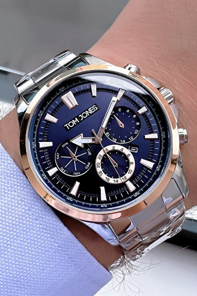 Tom Jones Erkek Kol Saati 3 Atm Su Geçirmez Gümüş Renk Çelik Kordon Wlg363