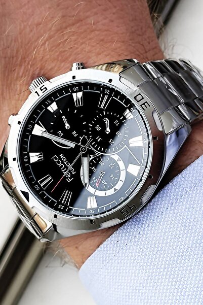 Ferrucci Orijinal Function Çelik Kordon Gümüş Erkek Kol Saati 3 Atm Su Geçirm...