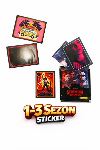 Basic Fun Stranger Things 5’li Çıkartma Paketi Koleksiyonluk Sticker Seti 1-3...