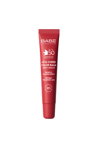 Babe Laboratorios Lip & Cheek SPF50 Red Dudak Balmı