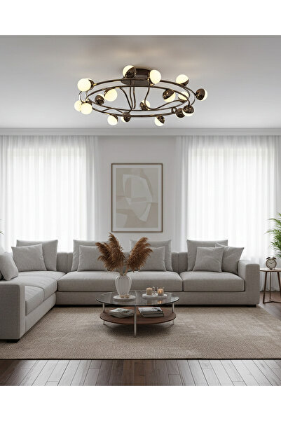 Özcan Aydınlatma 2842-18-24 Stary 60cm 18'Lİ PLAFONYER PLATİN