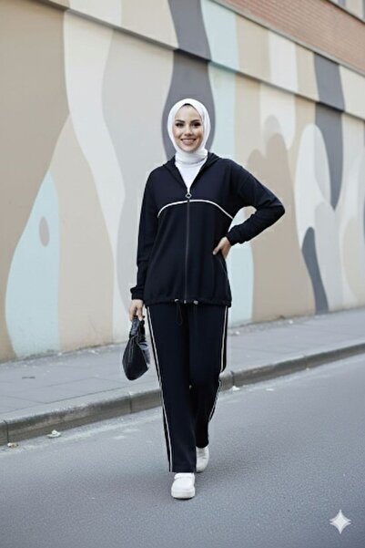 onlymoon طقم علوي وسفلي نسائي أسود اللون مصنوع من القطن بنسبة 100% |   قالب م...