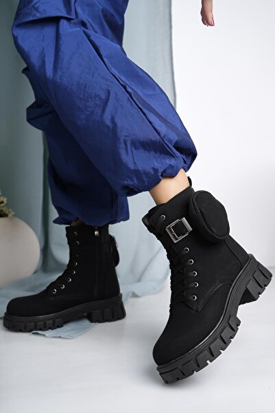 Twingo 7640 Чорні змутрові з кишенями зимові жіночі черевики на неслизькій пі...