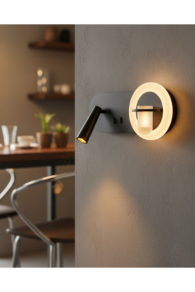 Özcan Aydınlatma 2723-06-19 Step LED Yatay Okuma Lambalı Aplik Siyah