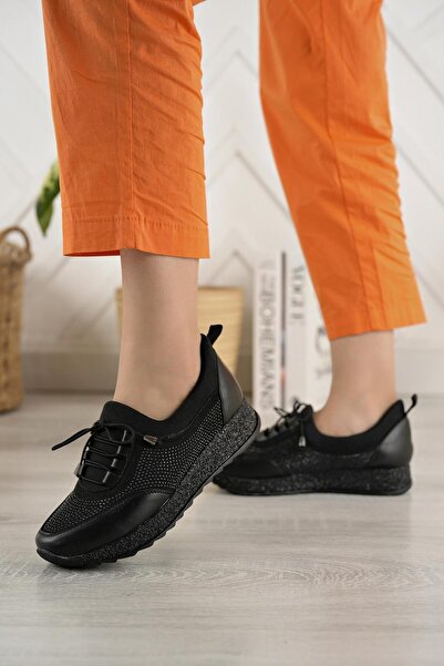 Nesil Shoes Pantofi de damă Acr 15 Black Stone Stretch