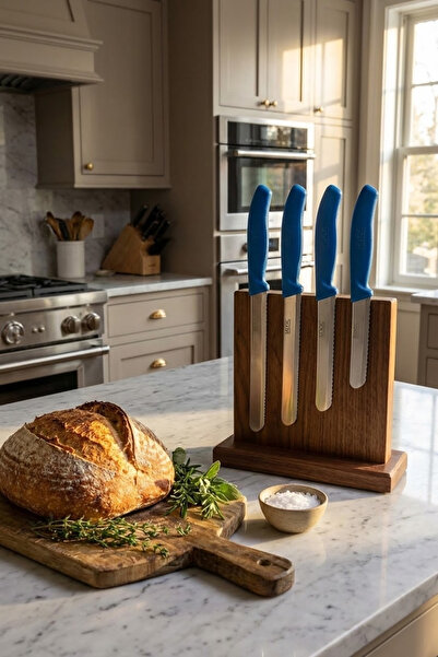 Rooc مجموعة من 6 شفرات شائكة فائقة الحدة - أزرق، 22 سم، 100% ستانلس ستيل مضمون