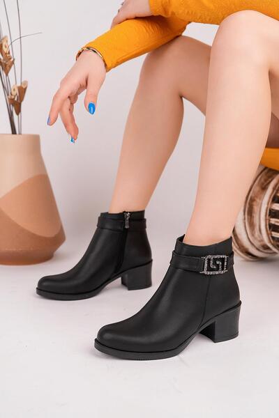 Nesil Shoes حذاء نسائي يومي بسحاب أسود طراز Sdf 307