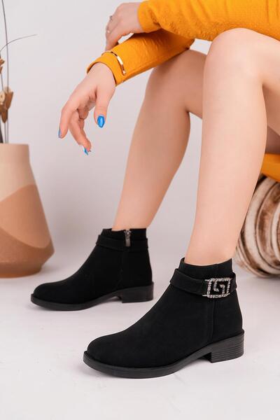 Nesil Shoes حذاء نسائي يومي بسحاب من Sdf 161 بلون الزمرد الأسود