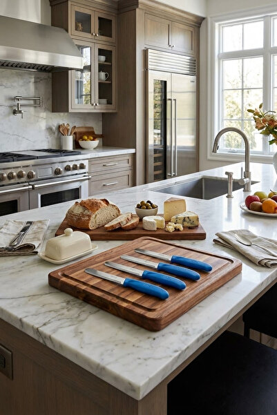 Rooc 4-Piece Ultra Sharp Serrated Knife Set – Blue, 22 cm 100% Guaranteed Sta...