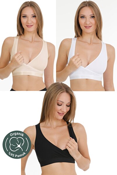 par lingerie pl SPORCU EMZİRME BÜSTİYERİ 3LÜ SET SİYAH-BEYAZ-TEN