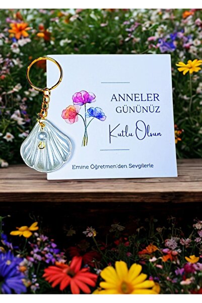 HEN GSM 1 Adet İstiridye Anahtarlık anneler günü yılbaşı Öğretmenler Günü, Ki...