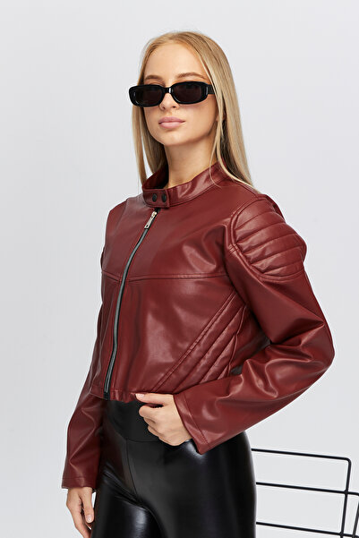 Black Level Jachetă oversize pentru femei - model căptușit, guler cu fermoar,...