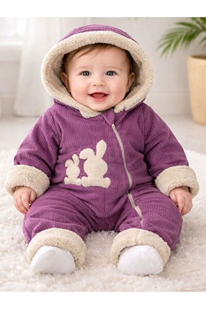 Nehad Bebe بذلة طفلة ويلسوفت موديل شتوي على شكل أرنب