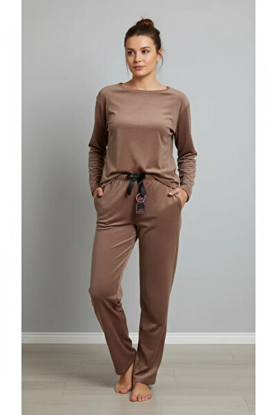 Mihra قميص نوم نسائي مخملي بأرجل مريحة