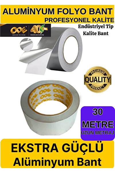 KL HOME 30METRE UZUN METRAJ - PRO SERİ GERÇEK Aluminyum FOLYO BANT ( 1 ADET-5...