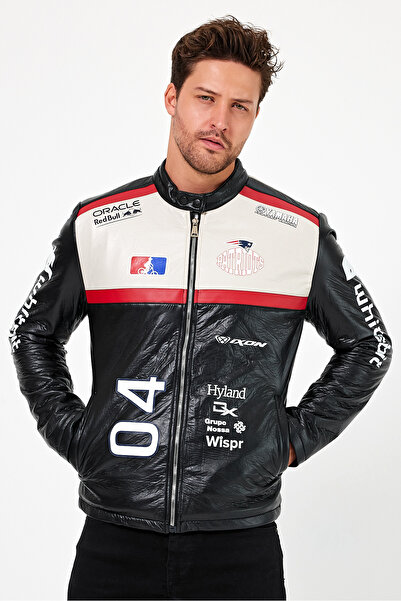 Black Level Jachetă oversize din piele pufă pentru bărbați, paltoane de coleg...