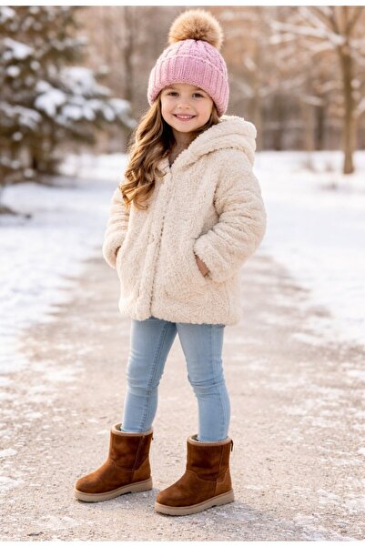 PeraMila Isı Yalıtımlı Termo Taban Çocuk Kar Botu, Mikro Süet, Peluş Isıtıcı ...