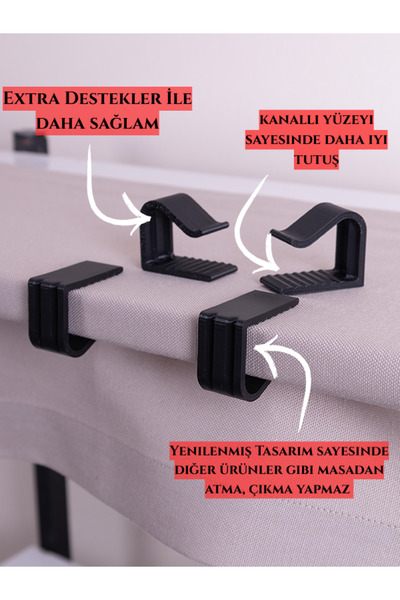 Genel Markalar Masa Örtüsü Tutacağı Yaysız Mandal Kayma Önleyici Tutucu Sabit...