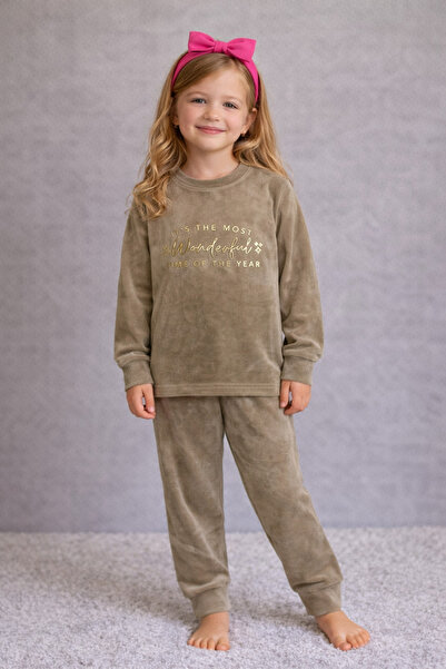 mışıl mışıl kids Χειμερινό Σετ Πιτζάμες για Κορίτσια από Μαλακό Βελούδο