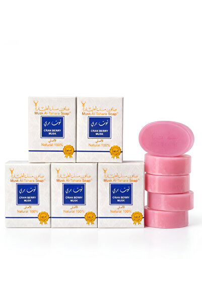 MUSK AL TAHARA 5 قطع من صابون المسك التوت البري للمنطقة الحساسة والجسم