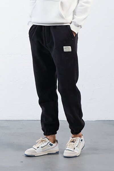 aziso Ανδρικό Oversize Μαύρο Fleece Φούτερ