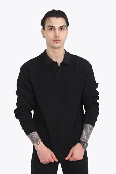 Mckanzie 5764 tricotaj cu striații Hanorac Ribana fără nasturi cu guler polo