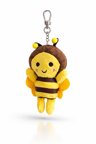 Miamantra Arı Maya Şeklinde Peluş Anahtarlık/Çanta Süsü Anahtarlık Peluş Arı