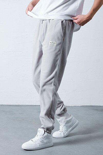 aziso Ανδρικό γκρι Oversize Fleece Φούτερ