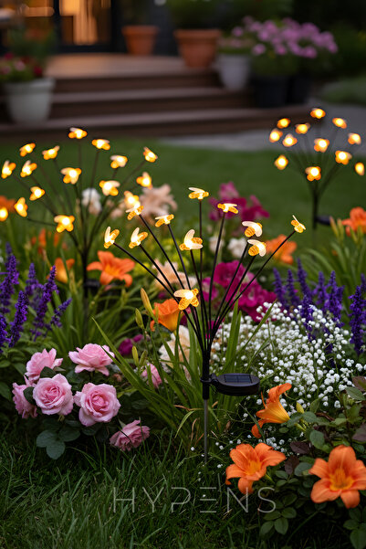 HYPENS 6'lı Solar Bal Arısı Bahçe Lambası – Güneş Enerjili LED Dekoratif Aydı...