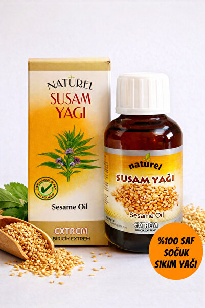 Extrem Naturel Soğuk Sıkım Susam Yağı E Vitamini Saç & Cilt Bakım Yağı | Neml...
