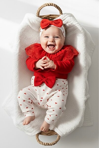 Cherub Baby Helena 100% Cotton Heart Lace Baby Jumpsuit