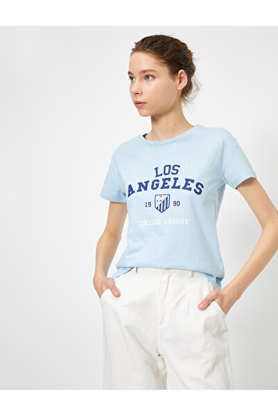 Koton Γραπτό εμπριμέ μπλουζάκι