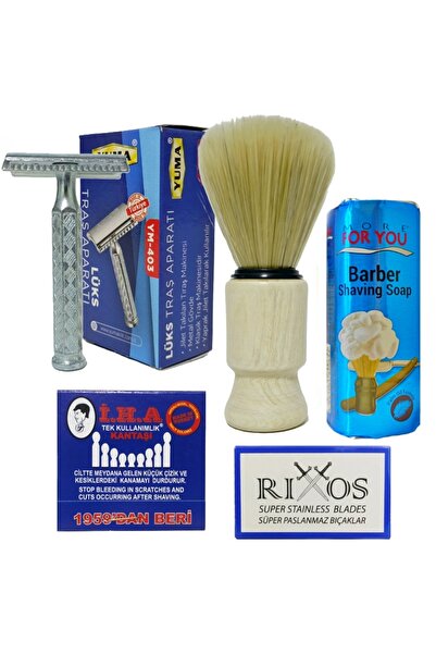 Yuma Tıraş Makinesi, Jiletli Tıraş Aleti, Tıraş Fırçası ve Sabunu, 5'li Jilet, Kantaşı Seti