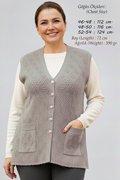 Elvin Knitwear Women's Plus Size Steel Mesh Women's Thick Winter Mother Vest