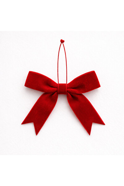 paşateks since 1995 şekil Red Velvet Bow 5 Pack – 3 cm Ribbon, 10×7 cm New Ye...