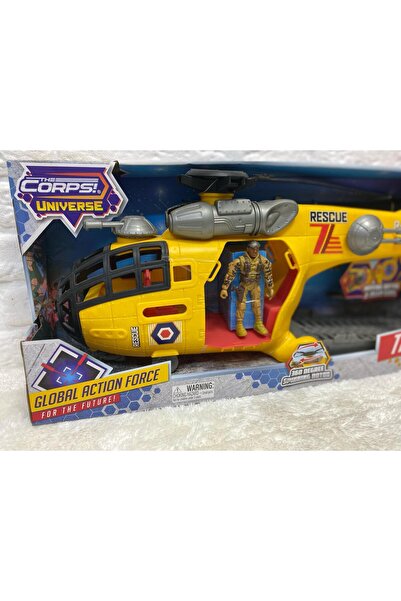 Sunman Lisanslı 50cm Dev Savaş ve Kurtarma Helikopteri Ve 10 cm Asker Figürü ...
