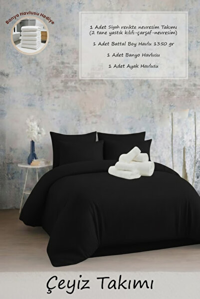 moon secret tekstil Set de lenjerie de pat și prosoape din satin premium 100%...