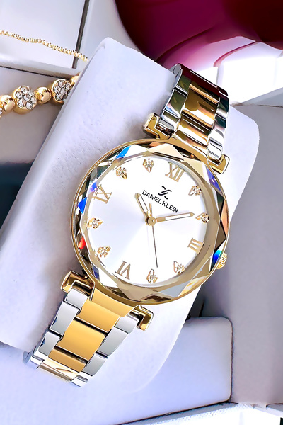 Daniel Klein Su Geçirmez Kadın Kol Saati Gold Renk Çelik Kordon Hediye Bilekl...