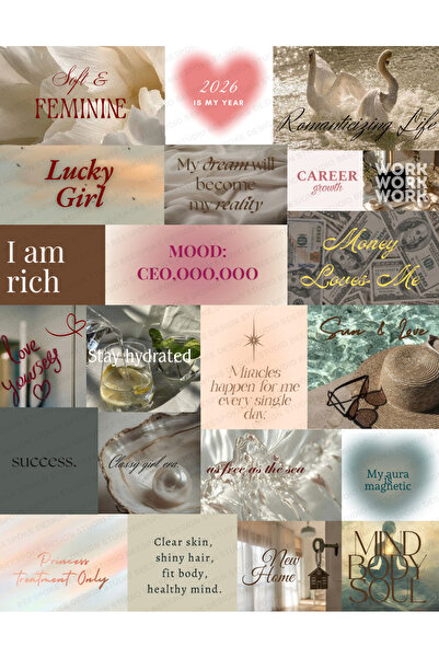 Hazır Etiketler Vision Board Sticker 30 Adet